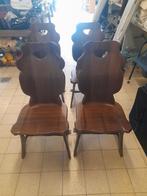 4 hand carved stoelen brutalist, Antiek en Kunst, Ophalen of Verzenden