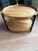 Salontafel mangohout, Huis en Inrichting, Tafels | Salontafels, Ophalen, 50 tot 100 cm, Rond, Zo goed als nieuw