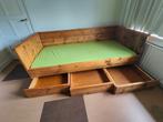 Bed steigerhout, Huis en Inrichting, Slaapkamer | Bedden, 90 cm, Gebruikt, Eenpersoons, Bruin