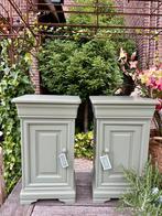 Set antieke nachtkastjes, Il Fienile groen, landelijk wonen, Nieuw, De Steeg, Il fienile, Hout