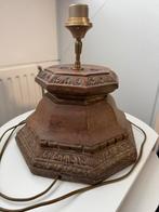 Massief houten voet tafellamp, Ophalen, Gebruikt, Minder dan 50 cm