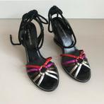 Open schoene met sleehak, Zwart, Zo goed als nieuw, Sandalen of Muiltjes, Ophalen of Verzenden