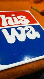 Emaille bord Hiswa, Ophalen of Verzenden, Zo goed als nieuw, Reclamebord