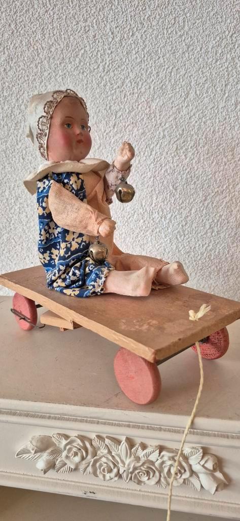 Antieke Kar met Half Automaat Pop, Antiek en Kunst, Antiek | Speelgoed, Ophalen of Verzenden