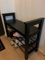 HEMNES zwart schoenenrek met bank - IKEA, Ophalen, Zo goed als nieuw