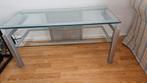 Glazen TV Meubel, Ophalen, Gebruikt, 100 tot 150 cm, Glas