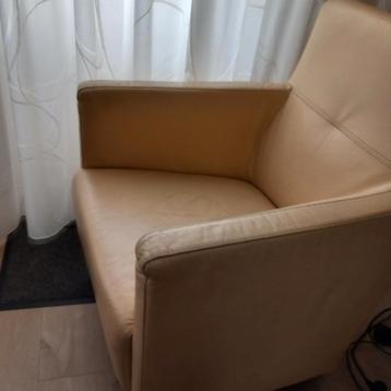 Echt lederen fauteuil 