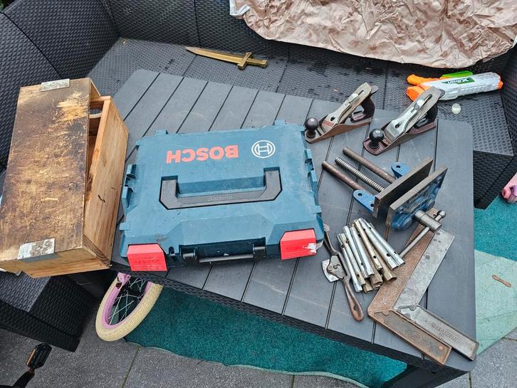 Diverse gereedschap set + Bosch sortimo koffer, Doe-het-zelf en Verbouw, Gereedschap | Handgereedschap, Gebruikt, Ophalen