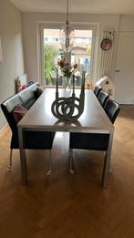 Eettafel met 3 stoelen en bank, 200 cm of meer, Gebruikt, Rechthoekig, Ophalen