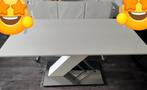 Eettafel en leren eetbank, Ophalen of Verzenden, Zo goed als nieuw, Rechthoekig