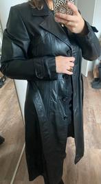 Zwarte leren trenchcoat - Leatherstore, Kleding | Dames, Ophalen of Verzenden, Nieuw, Maat 36 (S), Zwart