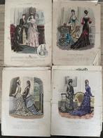 7 antieke mode prenten, Ophalen of Verzenden