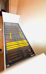 1-persoonsbed 90x200 + top BossFlex lattenbodem, Ophalen, 90 cm, Eenpersoons, Wit