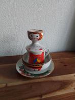 Retro kinder stapel servies Bord,schaal,mok,eierdop, Antiek en Kunst, Antiek | Porselein, Ophalen of Verzenden
