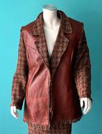 1C Vintage jaren 80 bouclé blazer bruin maat 40, Kleding | Dames, Jasjes, Kostuums en Pakken, Maat 38/40 (M), Bruin, Verzenden