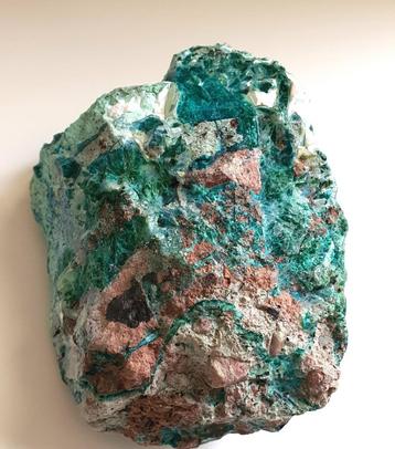 Quantum Quattro ruw, turkoois+dioptaas+chrysocolla etc beschikbaar voor biedingen