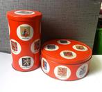vintage koektrommel en biscuitbus van arks, Verzamelen, Blikken, Ophalen of Verzenden, Gebruikt, Koek(jes)