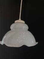 Mooi antiek brocante retro glazen lamp lampenkap, Huis en Inrichting, Ophalen, Gebruikt, Glas, Retro vintage brocante