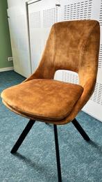 Velvet congnac goud vierpoot zwart stoel ( nieuw ), Huis en Inrichting, Stoelen, Ophalen, Overige kleuren, Nieuw, Retro/vintage/  botanische