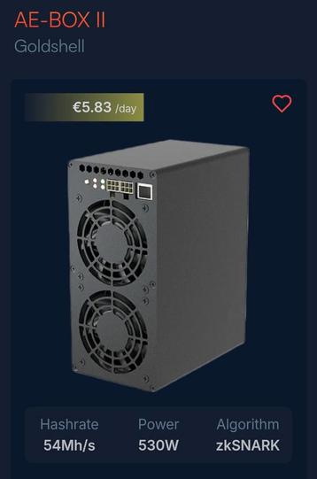 Crypto miner AE box 2. Aleo miner DEAL beschikbaar voor biedingen