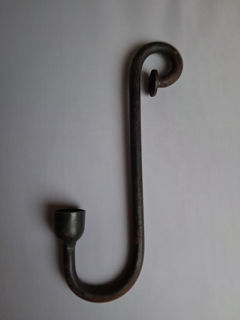 Windlicht met zware kandelaar, Huis en Inrichting, Woonaccessoires | Kandelaars en Kaarsen, Nieuw, Ophalen of Verzenden, Metaal