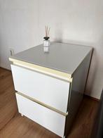 IKEA MALM Chest of 2 drawers, Huis en Inrichting, Tafels | Sidetables, Ophalen, Zo goed als nieuw, 25 tot 50 cm, Rechthoekig