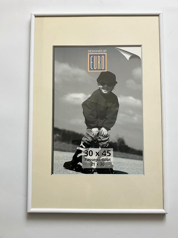 Fotolijst | wit aluminium | 30x 45 cm, Audio, Tv en Foto, Fotografie | Fotolijsten, Zo goed als nieuw, Ophalen