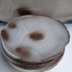 Salins France Vis Borden - Per Stuk, Gebruikt, Porselein of Keramiek, Schaal, Ophalen of Verzenden