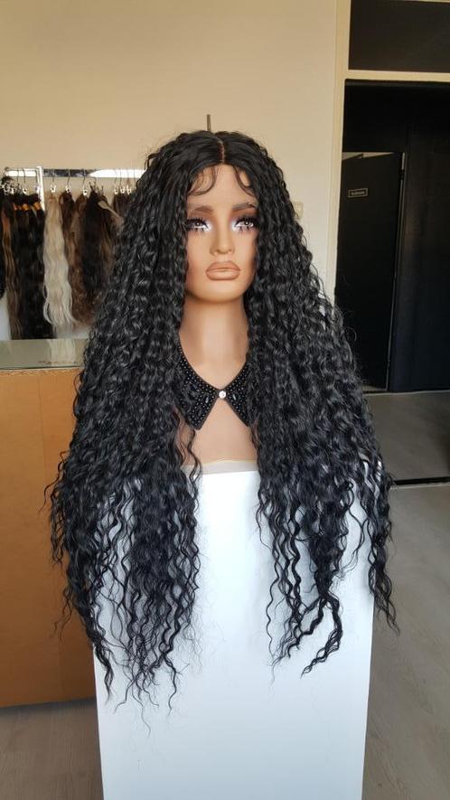 Basic Lace Pruik: Zwart, diepe krul, Babyhaar, 75cm, Sieraden, Tassen en Uiterlijk, Uiterlijk | Haarverzorging, Nieuw, Pruik of Haarverlenging