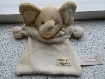 Knuffeldoekje olifant/olifantje merk Tiamo rammelt badstof beschikbaar voor biedingen