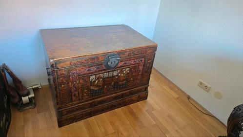 Traditionele Chinese kist handbeschilderd, Huis en Inrichting, Woonaccessoires | Kisten, Gebruikt, Minder dan 50 cm, Ophalen