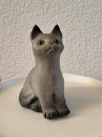Grijs katten kat poes beeld beeldje van steen, Ophalen of Verzenden, Zo goed als nieuw, Dier