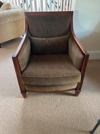 Art Deco Stoel - Bruin met Zwarte Stippen, Ophalen, Gebruikt, Minder dan 75 cm, 50 tot 75 cm