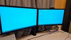 2 monitors met beugel voor buro, Computers en Software, Monitoren, IPS, Ophalen of Verzenden, Onbekend, Overige resoluties