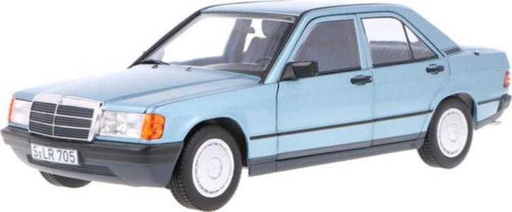 Mercedes Benz 190 E 1984 Blauw Schaal 1/18 Norev 183828, Hobby en Vrije tijd, Modelauto's | 1:18, Nieuw, Auto, Norev, Ophalen of Verzenden