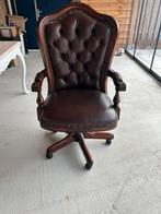 Luxe klassiek retro engels chesterfield bureaustoel, Ophalen of Verzenden