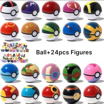1 Pokeball + 24 pokemon figuren beschikbaar voor biedingen