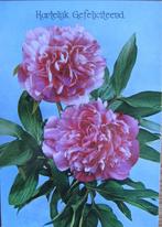 Hartelijk gefeliciteerd - pioenrozen - nieuw -uitgave Krüger, Verzamelen, Ansichtkaarten | Themakaarten, Verzenden, 1980 tot heden
