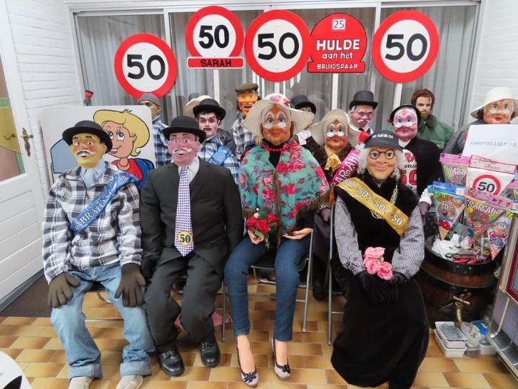 Abraham of Sarah pop of feest versier set 3 deel., Hobby en Vrije tijd, Feestartikelen | Verhuur, Abraham of Sarah, Ophalen