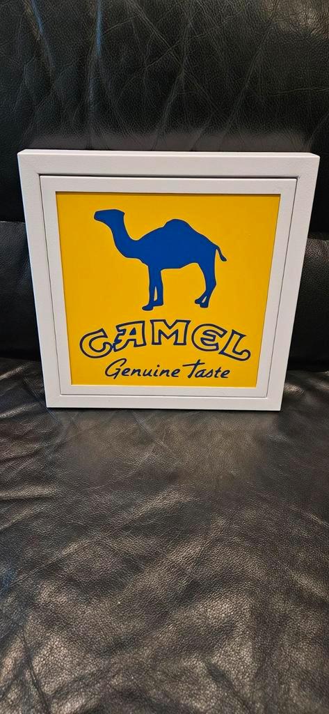 Camel sigaretten lichtbakje tabak reclame mancave roken, Verzamelen, Merken en Reclamevoorwerpen, Zo goed als nieuw, Lichtbak of (neon) lamp