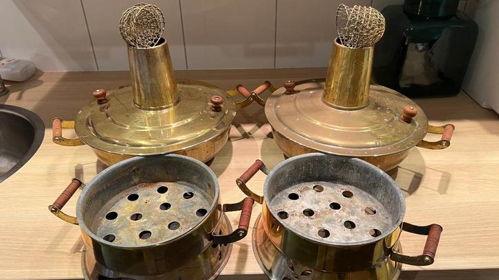 Mongoolse fondue of vuurpotten, Huis en Inrichting, Keuken | Potten en Pannen, Gebruikt, Overige typen, Overige materialen, Ophalen