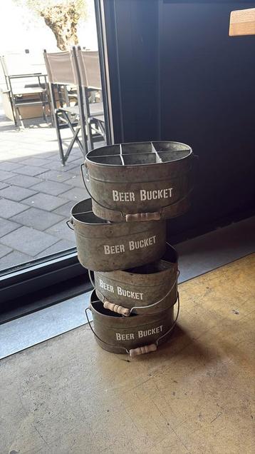 6 bier buckets retro look beschikbaar voor biedingen