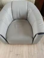 Natuzzi leren draaifauteuil, Ophalen, Gebruikt, 75 tot 100 cm, Leer