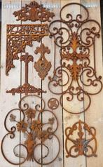 Diverse elementen ornamenten gietijzer poort hekwerk deur, Verzenden, Zo goed als nieuw, IJzer, Sierhekwerk