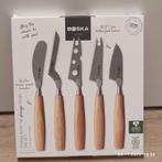 Kaasmessenset Amigo Small, Set van 5. Nieuw, Ophalen of Verzenden, Nieuw, Rvs of Chroom, Vaatwasserbestendig