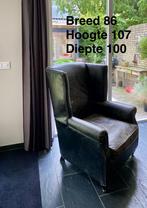 Oorfauteuill fauteuil leer, Huis en Inrichting, Fauteuils, Ophalen of Verzenden, Zo goed als nieuw, 75 tot 100 cm
