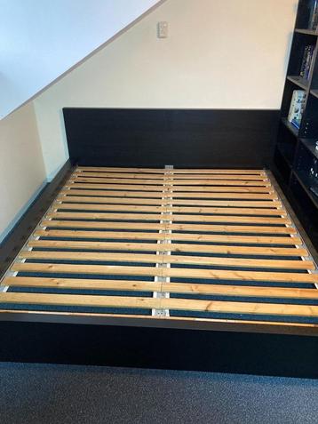 Zwart Ikea Malm bed. Afleveren mogelijk 