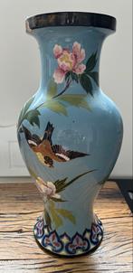Mooie grote Chinese vaas blauw 58 cm, Antiek en Kunst, Antiek | Vazen, Ophalen