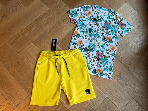 *nieuw* CARS gele korte broek met VINGINO shirt mt.164, Kinderen en Baby's, Kinderkleding | Maat 164, Zo goed als nieuw, Jongen