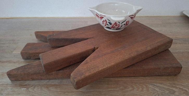 Oude Franse houten broodplank, snijplank, 2 stuks, Antiek en Kunst, Curiosa en Brocante, Ophalen of Verzenden